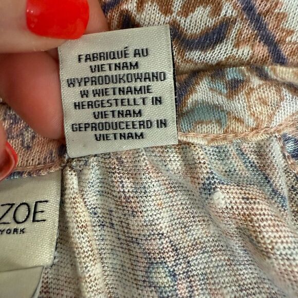 Rachel Zoe Bohemian Sleeveless Dress in Cream and Pink Size Medium - Picture 6 of 7